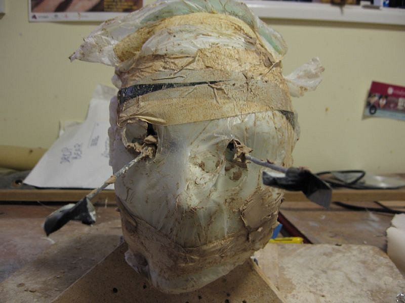 Stuffed shape on a stand to build on
